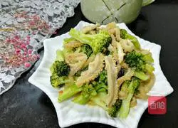 Illustration of how to make stir-fried tripe with broccoli 8