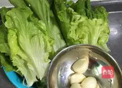 Illustration of how to make lettuce with oyster sauce (making money) 1