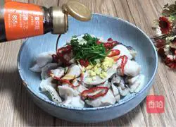 Illustration of how to make fish fillets with scallion oil 8