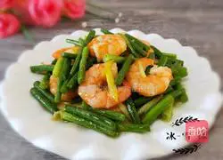 # Northeast# Fried garlic sprouts with shrimps illustration 1