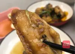 Illustration of how to make steamed pumpkin with black bean sauce chicken wings 10