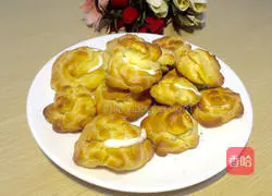 Illustration of how to make coconut milk puffs 19