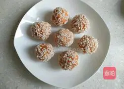 Illustration of how to make sweet potato and glutinous rice balls 8