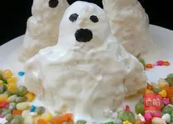 Illustration of how to make funny yogurt mashed potatoes 9