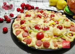 Illustration of how to make ham pizza 14