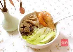 Illustration of how to make shrimp noodle soup 7