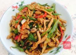 Illustration of how to stir-fry shredded pork with pepper and pickled mustard 16