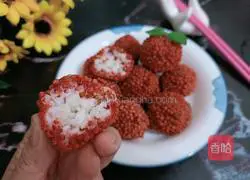 Illustration of how to make lychee shrimp balls 14