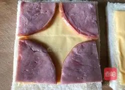 Illustration of how to make ham and cheese toast 5