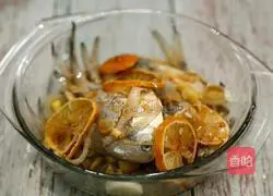 Illustration of grilled silver pomfret 3