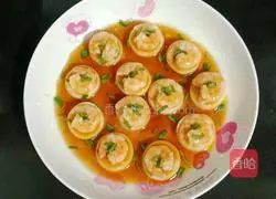 Illustration of how to make steamed shrimps with tamagoyaki tofu 12