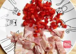 Illustration of how to make bacon, potato and rice pizza 4