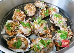 Illustration 4 of how to make steamed oysters with garlic vermicelli 