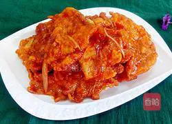 Illustration of how to make Guobao Pork (tomato sauce version) 13