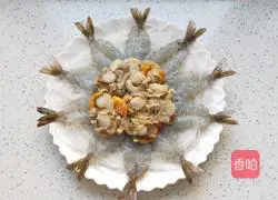 Illustration of how to make steamed scallops with garlic, vermicelli and shrimp 8