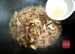  flower Illustration of how to make stir-fried pork loin with mushroom slices 14