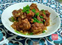 Illustration of how to make steamed pork ribs with braised rice flour 8