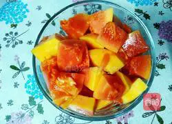 Illustration of how to make papaya milk 2