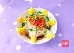 Illustration of how to make garlic vermicelli and baby cabbage 18