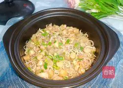 Spicy shrimp, squid and vermicelli Illustration of how to make a pot 15