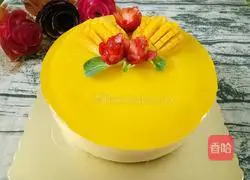 Yoghurt mango mousse cake Illustration of how to do it 1