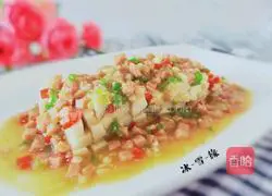 Illustration of how to make luncheon meat and steamed king oyster mushrooms 8