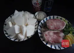 Illustration of how to make radish stewed herring 1