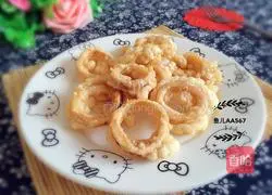 Illustration of how to make fried squid rings 8
