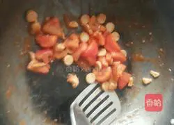 Illustration of how to make homemade tomato and egg pasta 6