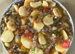 Illustration of how to make Japanese tofu with minced meat 8