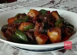 Illustration of how to make spicy ground three delicacies 19