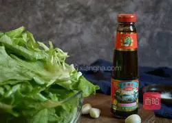 Illustration of how to make lettuce in oyster sauce 1