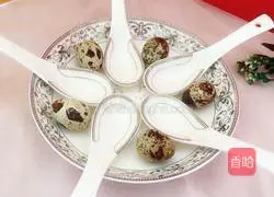 Illustration of how to make steamed quail eggs 1