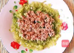 Illustration of how to make steamed celery with minced meat 11