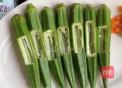 Illustration of how to make steamed shrimp with okra 6