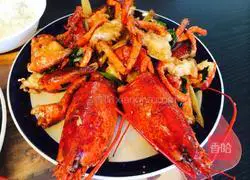 Illustration of how to make ginger and scallion lobster 8