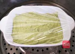 Illustration of how to make two-color yam and shrimp cake 6