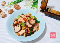 Illustration of how to make mushrooms, rapeseed and dried shrimps 6