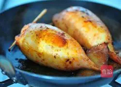 Cooking ~ Illustration of how to make fried and stuffed squid 4