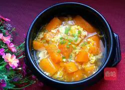Illustration of how to make salted egg pumpkin soup 8