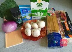 Milk bacon pasta recipe 1