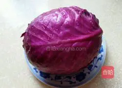 Illustration of how to make cold bitter chrysanthemum and purple cabbage 2