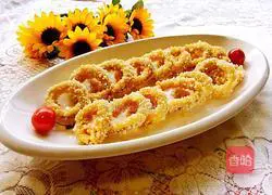 Illustration of how to make fried squid rings 10