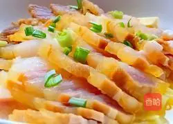 Illustration of how to steam bacon with winter bamboo shoots 11