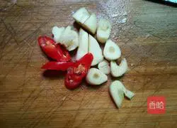 Illustration of how to make asparagus and fried meat slices 2