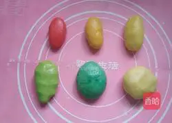 Illustration of how to make rainbow cookies 6