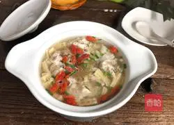 Illustration of how to make lean yuba soup 11