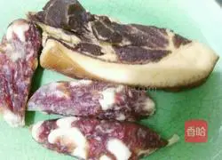 Illustration of how to make steamed cured meat 1