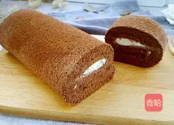 Chocolate Cream Cake Roll Recipe Illustration 22