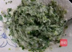 Illustration of how to make shepherd's purse and shrimp balls 11